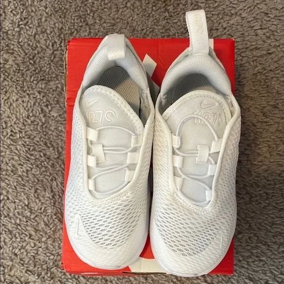 NWT/NWB - Kids Nike Air Max 270 (TD) White Sneakers Size 10C - Picture 7 of 7